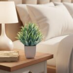 CEWOR Fake Plants 4 Packs Small Artificial Greenery Mini White Potted Plants Bat... - Image 8