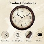 KECYET 14 Inch Wall Clocks Battery Operated Silent Non-Ticking Analog Wall Clock... - Image 5