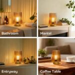 Battery Operated Lamp with Timer, Set of 2 Small Cozy Table Lamp Decorative Ambi... - Image 5