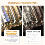 7PM Rectangle K9 Crystal Chandelier Modern Rectangular Pendant Lighting Fixture ... - Image 4