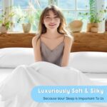 SONORO KATE 100% Egyptian Cotton Sheets Set - 1000 High Thread Count, Luxury 5-S... - Image 4