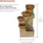Alpine Corporation WCT726 | 16"H Indoor/Outdoor Tabletop Tiered Pouring Pots Wat... - Image 4