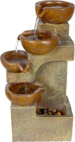 Alpine Corporation WCT726 | 16"H Indoor/Outdoor Tabletop Tiered Pouring Pots Wat... - Image 6