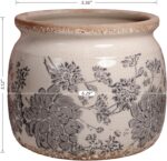 Modern Farmhouse Ceramic Planter for Home Decor, 6.29 Inch Vintage Plant Pot Ind... - Image 4