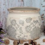 Modern Farmhouse Ceramic Planter for Home Decor, 6.29 Inch Vintage Plant Pot Ind... - Image 7