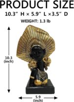 African Statue for Home - African Decor Figurines Accent - Afrocentric Tribal Wo... - Image 3