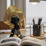 African Statue for Home - African Decor Figurines Accent - Afrocentric Tribal Wo... - Image 6