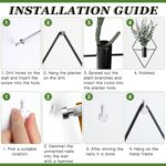Jexine 4 Pcs Hanging Planters with Artificial Eucalyptus Metal Hanging Vase Indo... - Image 4