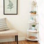 Frenchi Home Furnishing 5-Tier Corner Stand, White - Image 3