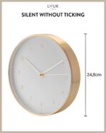 LUUK LIFESTYLE Quartz wall Clock with Silent Movement and no Ticking, Scandinavi... - Image 3