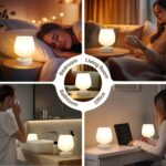 Seealle Touch Bedside Table Lamp Set of 2 - Small Bedside Lamp for Bedroom Livin... - Image 7