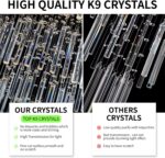 Luxury Large Foyer Chandelier, Modern 12-Lights Round Raindrop Crystal Chandelie... - Image 7