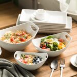Gomakren Serving Bowls with Handles, Serving Dishes, Porcelain Salad Bowls Mixin... - Image 3