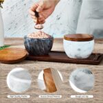 MarcZero Large Salt Box Spice Seasonings Keeper Pepper Container,Marble Base wit... - Image 4