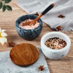MarcZero Large Salt Box Spice Seasonings Keeper Pepper Container,Marble Base wit... - Image 7