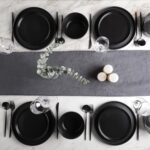 Stone Lain Celina Stoneware 16 Piece Modern Dinnerware Set, Plates and Bowls, Bl... - Image 5