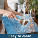 Marble Placemats Set of 6 Blue Marbles Plastic Table Mats Marble Theme Place Mat... - Image 5