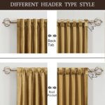 100% Blackout Gold Velvet Curtains 84 inch Long for Living Room,Elegant 2 Panels... - Image 3