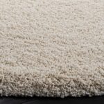 SAFAVIEH Milan Shag Collection Area Rug - 5'1" Round, Ivory, Solid Design, Non-S... - Image 5