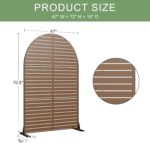 Casaphoria 72" H x 47" W Arched Metal Privacy Screen - Elegant Freestanding Outd... - Image 8