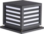 Solar Post Light, 9.84" Pillar Light Outdoor Waterproof Modern Column Lamp Outsi... - Image 9