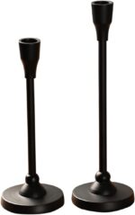 Rely+ Black Metal Candlestick Holders Set of 2 – Premium Taper Candle Holders fo... - Image 7