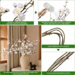 florisso 6 PCS Artificial Cherry Blossom Branches Spring Indoor Decoration, Faux... - Image 5