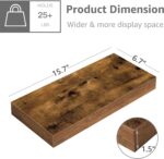 QEEIG Floating Shelf for Wall Bathroom Shelves Bedroom Kitchen Living Room Farmh... - Image 4