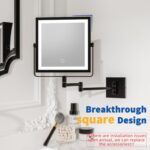 Ruacq Rechargeable Wall Mounted Makeup Mirror with Lights, Double Sided 1X/10X M... - Image 3