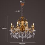 TOCHIC Crystal Chandelier 8 Light Classic Traditional Maria Theresa Chandeliers ... - Image 4