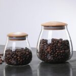 400 ML/13 FL OZ Clear Cute Glass Storage Canister Holder with Airtight Bamboo Li... - Image 4