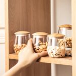 400 ML/13 FL OZ Clear Cute Glass Storage Canister Holder with Airtight Bamboo Li... - Image 7