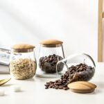 400 ML/13 FL OZ Clear Cute Glass Storage Canister Holder with Airtight Bamboo Li... - Image 8