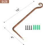 Jardim 2 Pack 10 Inch Premium Decorative Metal Iron Wall Hangers for Home Decor,... - Image 3