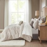 Madison Park Emilia Bed in a Bag Comforter Set with Sheets, Gold Metallic Jacqua... - Image 5