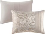 Madison Park Emilia Bed in a Bag Comforter Set with Sheets, Gold Metallic Jacqua... - Image 10