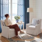 NICETOWN Stone Blue Linen Curtains 84 inch Long 2 Panels Set, 55" Wide Thick Fla... - Image 4