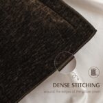 Decorative Chenille Luxury Throw Pillow Covers with Wide Edge, Textured Solid Pi... - Image 3