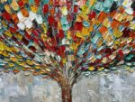 Tiancheng Art,24x48 Inch Modern Abstract Tree Art Hand-Painted Oil Paintings Acr... - Image 4