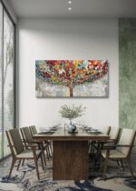 Tiancheng Art,24x48 Inch Modern Abstract Tree Art Hand-Painted Oil Paintings Acr... - Image 5