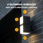 LUTEC Cuba 3000K 1100LM LED Integrated Porch Wall Light Outdoor and Indoor Bedro... - Image 5