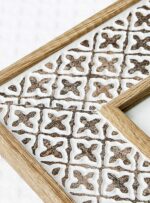 Afuly 5x7 Picture Frame Boho Picture Frames 3D Cross Pattern Distressed Moroccan... - Image 3