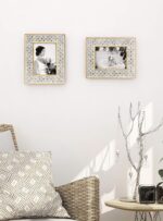 Afuly 5x7 Picture Frame Boho Picture Frames 3D Cross Pattern Distressed Moroccan... - Image 5
