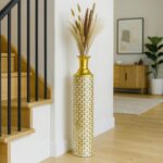 Leewadee Gold Tall Floor Vase, Set of 3 Decorative 26/21/16″ Large Vases from Me... - Image 3