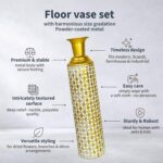 Leewadee Gold Tall Floor Vase, Set of 3 Decorative 26/21/16″ Large Vases from Me... - Image 4