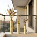 Leewadee Gold Tall Floor Vase, Set of 3 Decorative 26/21/16″ Large Vases from Me... - Image 9
