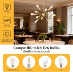 Gold Sputnik Chandelier, 12 Light Farmhouse Chandeliers for Dining Room Light Fi... - Image 7