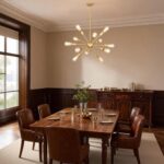 Gold Sputnik Chandelier, 12 Light Farmhouse Chandeliers for Dining Room Light Fi... - Image 9