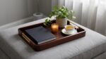 Premium 17.5 x 13 Inch Acacia Wood Serving Tray with Metal Handles – Large Ottom... - Image 6