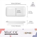 Miicol Small Platters Set of 6, Ceramic Rectangle Plates 9 Inch, Modern Sushi Pl... - Image 4